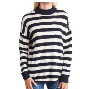 NWT MADEWELL ASHBURY KELSEY STRIPE MOCK NECK SWEATER